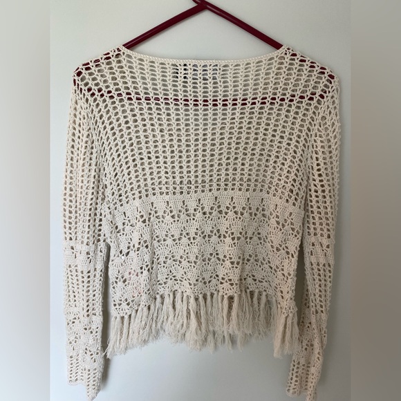 MINKPINK Henna Cream Crochet Crop Top - Picture 8 of 12